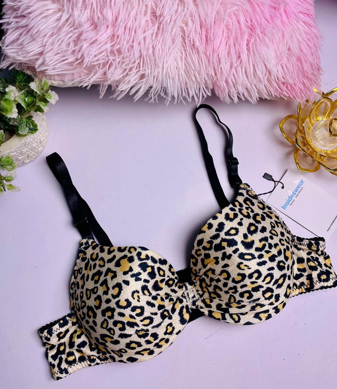 Cheetah Print Push Up Bra