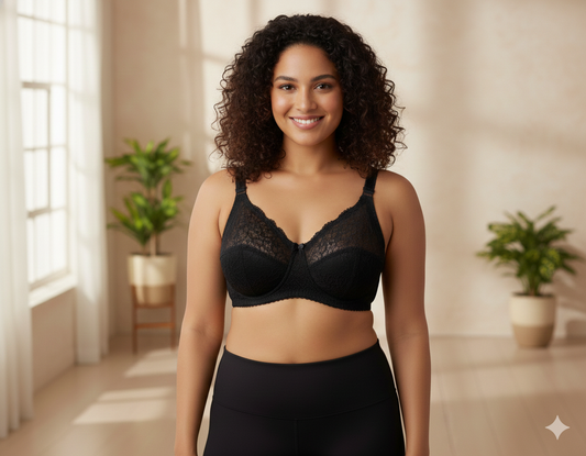 Everyday Lace Support Bra Black