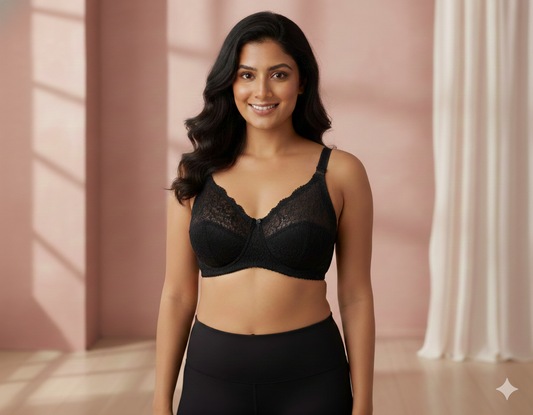 Everyday Lace Support Bra Black