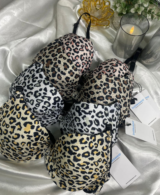 Cheetah Print Push Up Bra