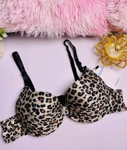 Cheetah Print Push Up Bra
